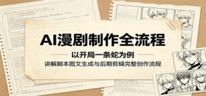 AI漫剧制作全流程：以开局一条蛇为例，讲解脚本图文生成与后期剪辑完整创作流程-宝藏屋创业网
