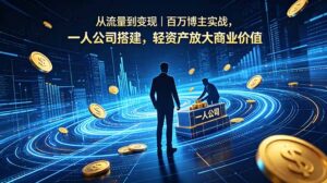 从流量到变现|百万博主实战,一人公司搭建,轻资产放大商业价值-宝藏屋创业网