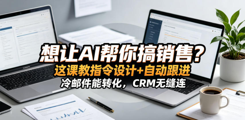 想让AI帮你搞销售？这课教指令设计+自动跟进，冷邮件能转化，CRM无缝连！【原创双语字幕】-宝藏屋创业网