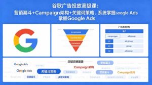 谷歌广告投放高级课:营销漏斗+Campaign架构+关键词策略,系统掌握Google Ads-宝藏屋创业网