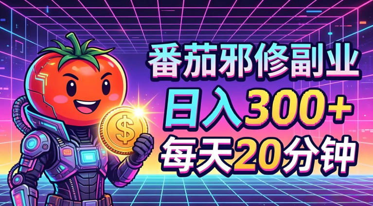 番茄小说撸金，日入300+，每天20分钟！五一必看，独家项目，副业小白友好，超级简单【揭秘】-宝藏屋创业网