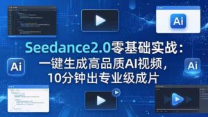 Seedance2.0零基础实战：一键生成高品质AI视频，10分钟出专业级成片-宝藏屋创业网