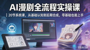 AI漫剧全流程实操课｜20节系统课，从基础认知到后期合成，零基础也能上手-宝藏屋创业网