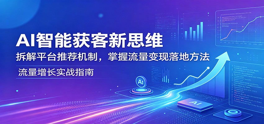 AI智能获客新思维：拆解平台推荐机制，掌握流量变现落地方法-宝藏屋创业网