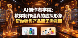 AI创作者学院：教你制作逼真的虚拟形象，帮你销售产品而无需露面【原创双语字幕】-宝藏屋创业网