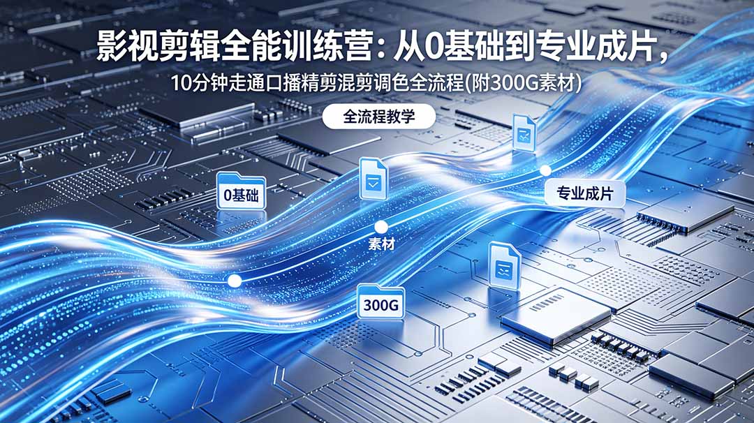 2026影视剪辑全能实战课｜0基础到专业成片，全流程教学，高清带300G素材-宝藏屋创业网