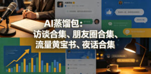 AI蒸馏包：访谈合集、朋友圈合集、流量黄宝书、夜话合集【文档】-宝藏屋创业网