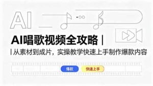AI唱歌视频全攻略｜从素材到成片，实操教学快速上手制作爆款内容-宝藏屋创业网