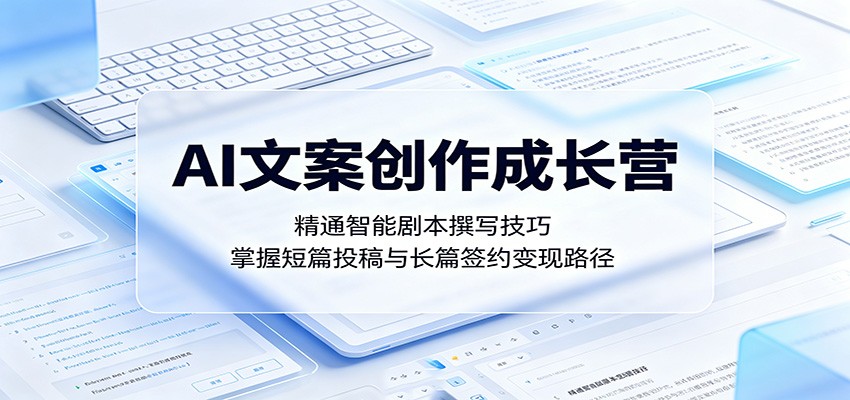 AI文案创作成长营：精通智能剧本撰写技巧，掌握短篇投稿与长篇签约变现路径-宝藏屋创业网