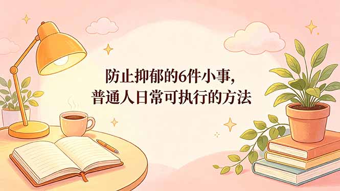 付费文章：防止抑郁的6件小事，普通人日常可执行的方法-宝藏屋创业网