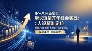 IP+AI+新增长 流量开年 峰会实战:人设精准定位 掌握AI技能抢占新时代流量风口-宝藏屋创业网