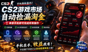 无需电脑值守，单部手机即可完成CS2市场全自动捡漏淘金，包教包会，日入300+【揭秘】-宝藏屋创业网
