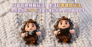 抖音短视频新玩法生活科普爆款玩法,6条作品涨粉3.7W,流量火爆起号快,小白直接上手操作,可撸创作者伙伴计划-宝藏屋创业网