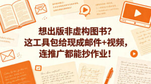 想出版非虚构图书？这工具包给现成邮件+视频，连推广都能抄作业！【原创双语字幕】-宝藏屋创业网