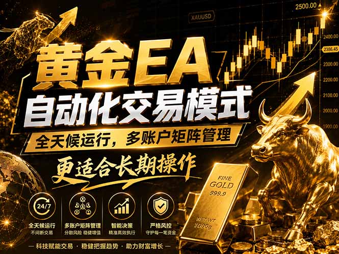 黄金EA量化：多窗口矩阵稳定运行，系统自动执行，收益空间持续放大-宝藏屋创业网