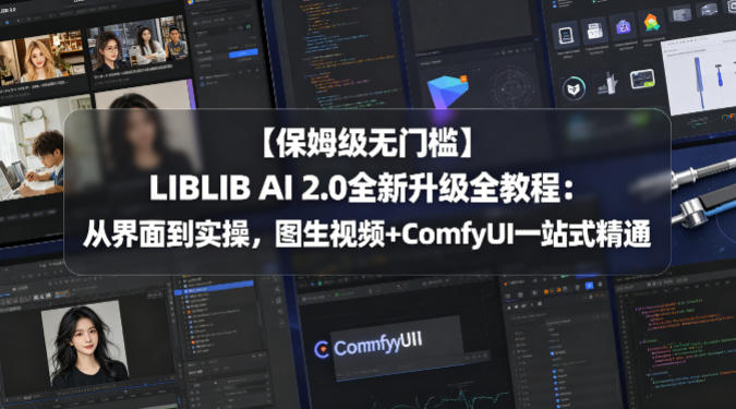 【保姆级无门槛】LIBLIB AI 2.0全新升级全教程：从界面到实操，图生视频+ComfyUI一站式精通-宝藏屋创业网