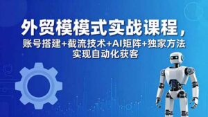 外贸新模式实战课程-更新5月，账号搭建+截流技术+AI矩阵+独家方法实现自动化获客-宝藏屋创业网