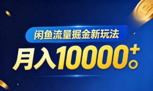 闲鱼流量掘金虚拟资料新玩法，月入10000＋-宝藏屋创业网