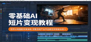 零基础AI短片变现教程:软件认知搭配实操演练,完整流程产出作品稳定获取副业收入-宝藏屋创业网