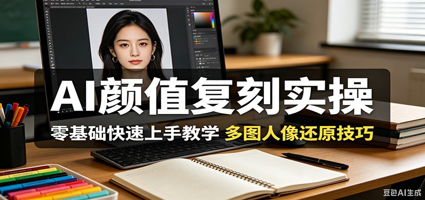 AI颜值复刻实操，零基础快速上手教学，多图人像还原技巧-宝藏屋创业网