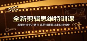 全新剪辑思维特训课：颠覆常规学习路径，靠剪辑逻辑搞定拍摄创作-宝藏屋创业网