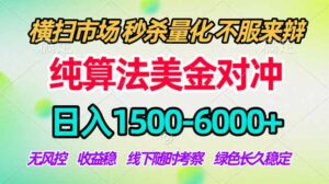 2026美金掘金新风口-纯算法对冲震撼上线！日入1500-6000+，长久合规稳健，轻松摆脱死工资，…-宝藏屋创业网