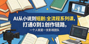 AI从小说到短剧全流程系列课,打通0到1创作链路,一个人就是一支影视团队-宝藏屋创业网