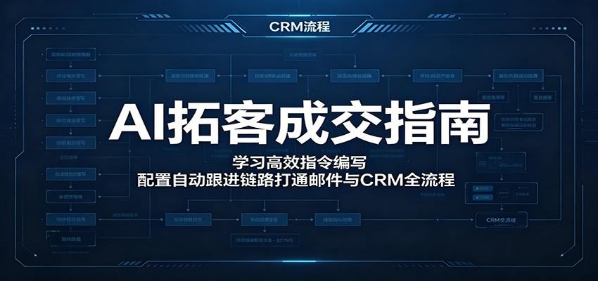 AI拓客成交指南：学习高效指令编写，配置自动跟进链路打通邮件与CRM全流程-宝藏屋创业网