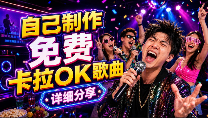 零基础AI制作免费卡拉OK视频教程，从歌曲生成、音轨分离到字幕制作、视频导出，手把手教学-宝藏屋创业网