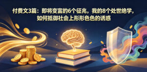 付费文3篇：即将变富的6个征兆，我的8个处世绝学，如何抵御社会上形形色色的诱惑-宝藏屋创业网