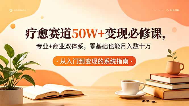 疗愈赛道50W+变现必修课，专业+商业双体系，零基础也能月入数十万-宝藏屋创业网