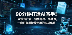 90分钟打造AI写手!一次搞定广告、销售邮件、落地页,一套可每周持续使用的实战体系【原创双语字幕】-宝藏屋创业网