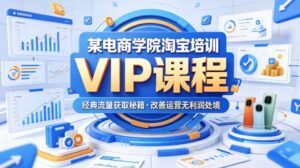 某电商学院淘宝培训VIP课程，各种经典有用的流量获取秘籍，改善运营产品没利润的处境（2026年5月）-宝藏屋创业网