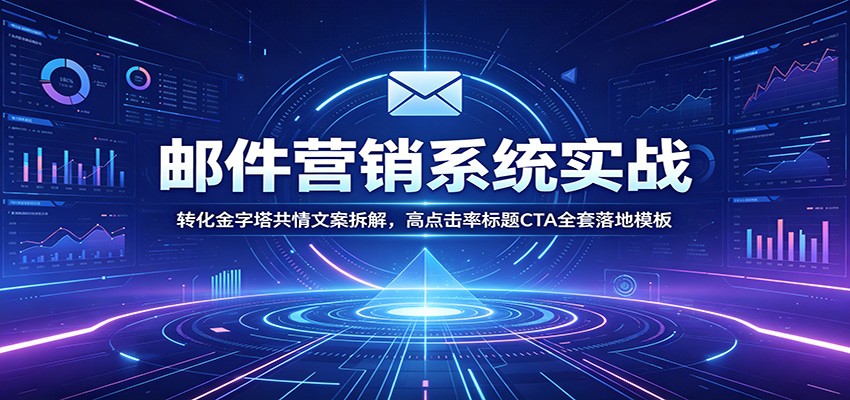 邮件营销系统实战：转化金字塔共情文案拆解，高点击率标题CTA全套落地模板-宝藏屋创业网