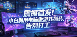 震撼首发！小白利用电脑做游戏搬砖，告别打工【揭秘】-宝藏屋创业网