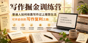 写作掘金训练营,普通人如何依靠写作过上理想生活,可开启你的写作复利之路(更新6月)-宝藏屋创业网