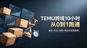 想做TEMU跨境但不知从何下手?选品+发品+运营+售后,10小时从0到1跑通-宝藏屋创业网