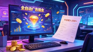 全自动广告掘金,日入300+。全程Ai自动化运行,解放双手,时间自由。收益稳定-宝藏屋创业网