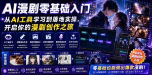 AI漫剧零基础入门,从AI工具学习到落地实操,开启你的漫剧创作之旅-宝藏屋创业网