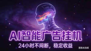 AI智能广告全自动挂机，全自动化运行，适合小白，宝妈，有主业人群，全程扶持搭健一套流程-宝藏屋创业网