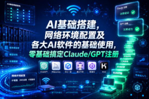 AI基础搭建,网络环境配置及各大AI软件的基础使用,零基础搞定Claude/GPT注册-宝藏屋创业网