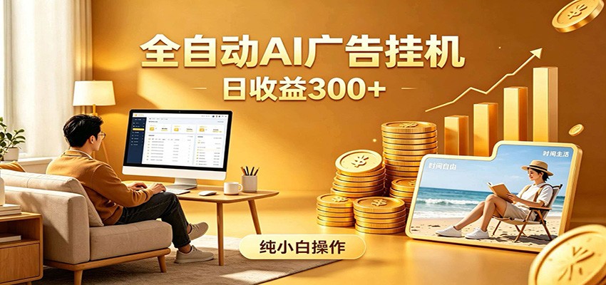 AI风口项目，全程解放双手，后台自动运行赚取收益，每天稳定收益300+-宝藏屋创业网