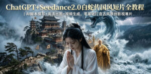 ChatGPT+Seedance2.0白蛇传国风短片全教程｜AI脚本撰写+高清出图+视频生成，零基础打造古风原创影视短片-宝藏屋创业网