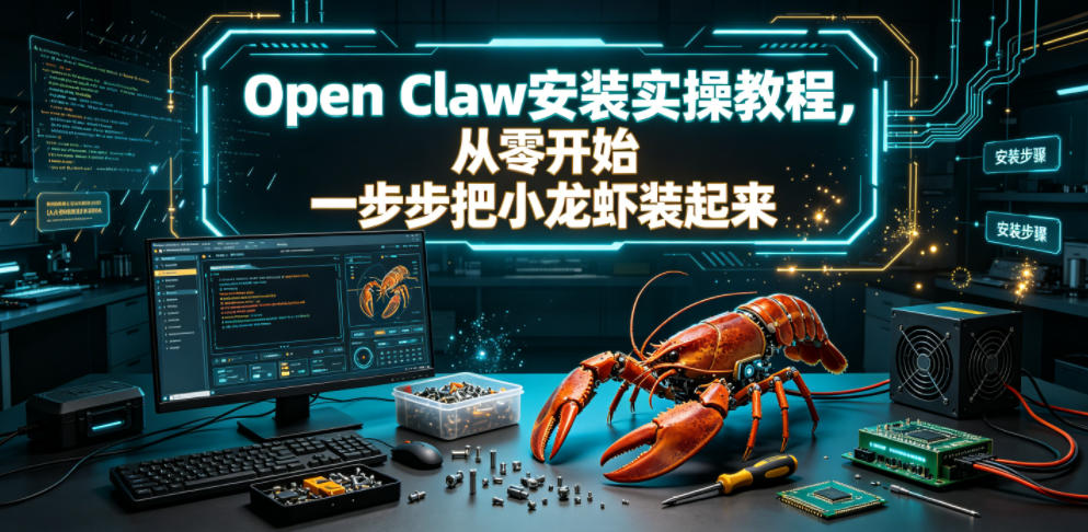 Open Claw安装实操教程，从零开始一步步一步步把小龙虾装起来-宝藏屋创业网