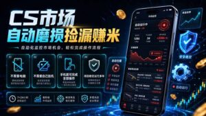 CS市场自动磨损捡漏系统,无需电脑挂机,手机轻松赚米,日入300+-宝藏屋创业网