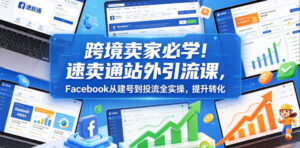 跨境卖家必学!速卖通站外引流课,Facebook从建号到投流全实操,提升转化-宝藏屋创业网