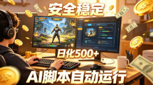 三角洲全自动挂G项目，AI脚本躺賺，日化500+，无需手动操作【揭秘】-宝藏屋创业网