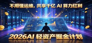 不用懂运维,共享千亿 AI 算力红利,2026AI 轻资产掘金计划-宝藏屋创业网