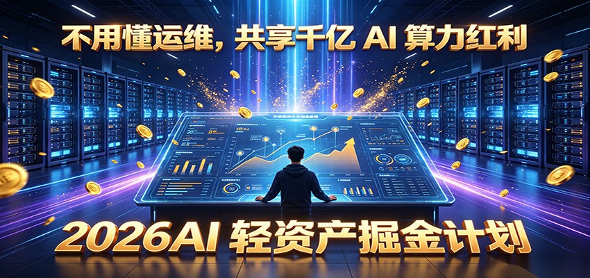 不用懂运维，共享千亿 AI 算力红利，2026AI 轻资产掘金计划-宝藏屋创业网