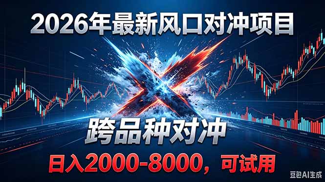 2026创业新风口！最新对冲！跨品种对冲！日收益2000-6000+-宝藏屋创业网